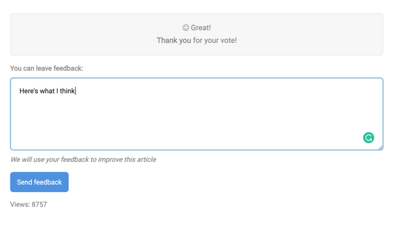 Allow visitors to rate articles and leave feedback